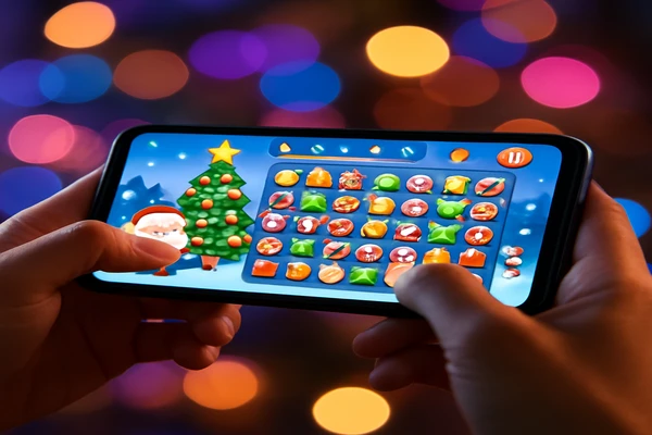 pkLock প্ল্যাটফর্মে একজন ব্যবহারকারী স্মার্টফোনে নির্বিঘ্নে অনলাইন গেমিং উপভোগ করছেন